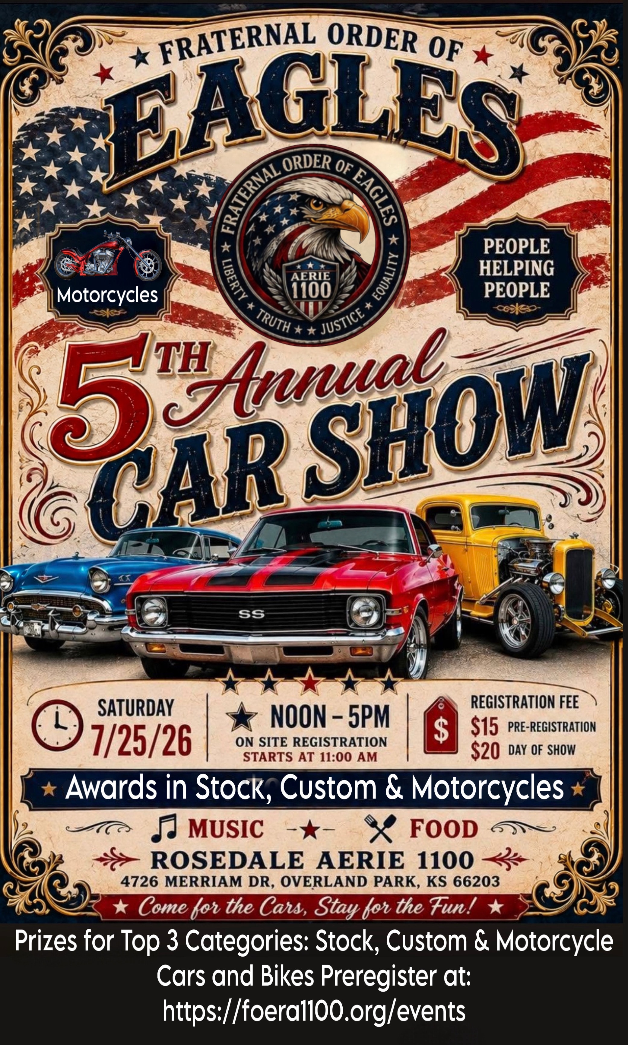 Rosedale Aerie #1100 Car & Bike Show